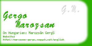 gergo marozsan business card